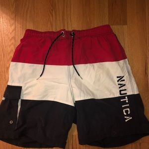 Colorblock embroidered Nautica shorts!!